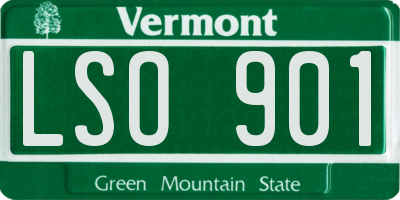 VT license plate LSO901