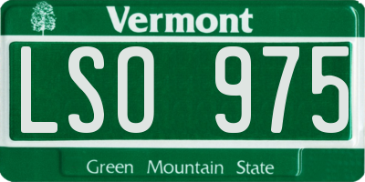 VT license plate LSO975
