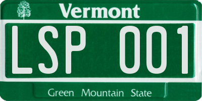 VT license plate LSP001