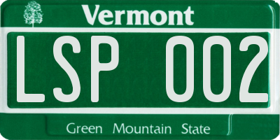 VT license plate LSP002