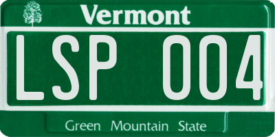 VT license plate LSP004