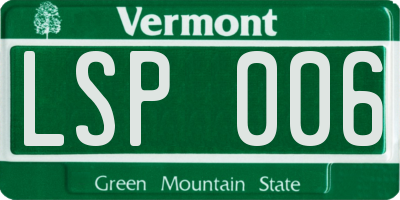 VT license plate LSP006