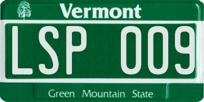 VT license plate LSP009