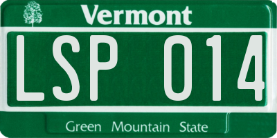 VT license plate LSP014