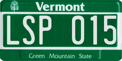 VT license plate LSP015