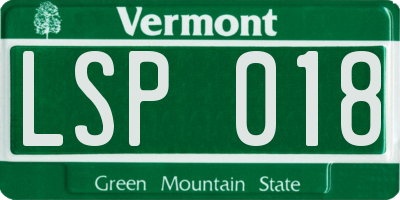 VT license plate LSP018