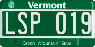 VT license plate LSP019