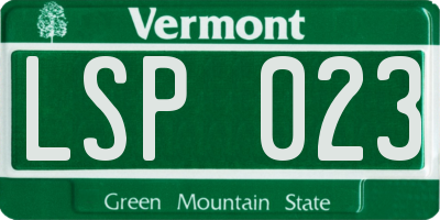 VT license plate LSP023