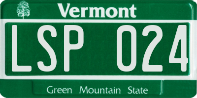 VT license plate LSP024