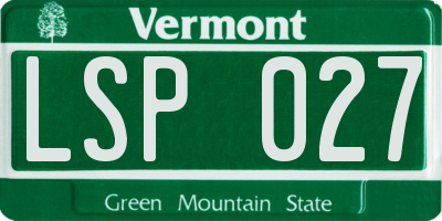 VT license plate LSP027
