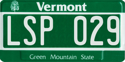 VT license plate LSP029