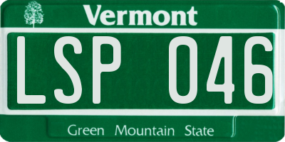 VT license plate LSP046