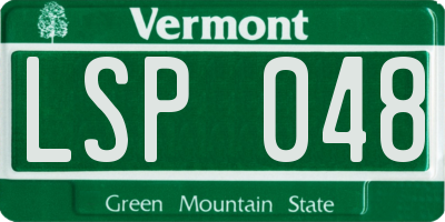 VT license plate LSP048