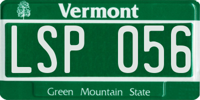 VT license plate LSP056