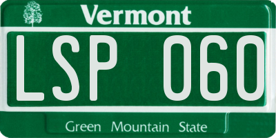 VT license plate LSP060