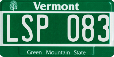 VT license plate LSP083