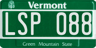VT license plate LSP088