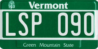 VT license plate LSP090