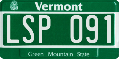 VT license plate LSP091