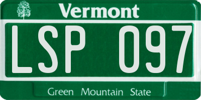 VT license plate LSP097