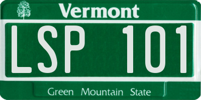 VT license plate LSP101