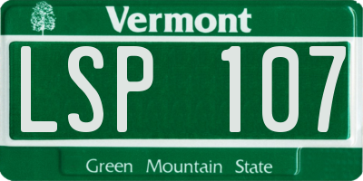 VT license plate LSP107