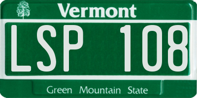 VT license plate LSP108