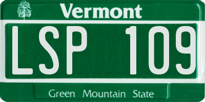 VT license plate LSP109