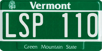 VT license plate LSP110