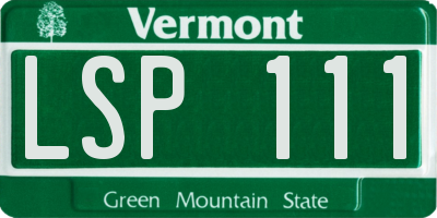 VT license plate LSP111
