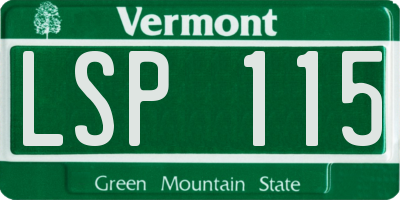 VT license plate LSP115