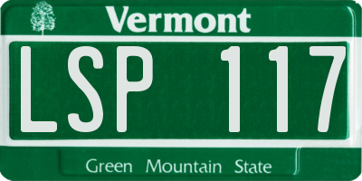 VT license plate LSP117