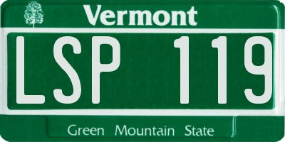 VT license plate LSP119