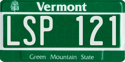 VT license plate LSP121