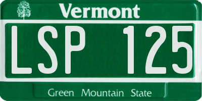 VT license plate LSP125