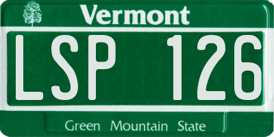 VT license plate LSP126