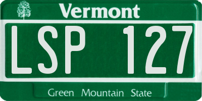 VT license plate LSP127