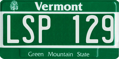 VT license plate LSP129