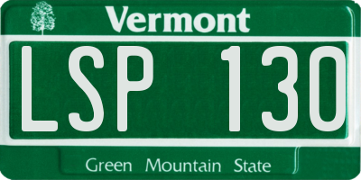VT license plate LSP130
