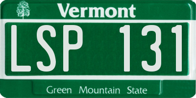VT license plate LSP131