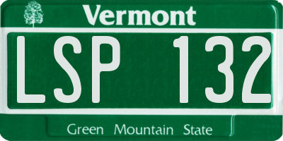 VT license plate LSP132