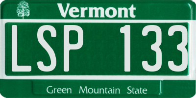 VT license plate LSP133