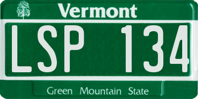 VT license plate LSP134