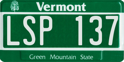 VT license plate LSP137