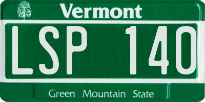 VT license plate LSP140