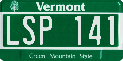 VT license plate LSP141