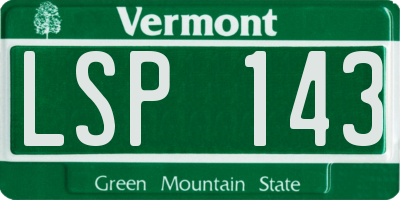 VT license plate LSP143