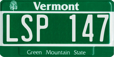 VT license plate LSP147