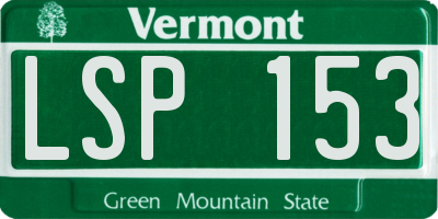 VT license plate LSP153