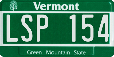 VT license plate LSP154